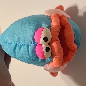 Vintage 1990 Prestige Toy Corp Puffy Colorful Nylon Stuffed Fish Hand Puppet